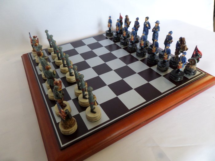  The Chessmen chess game theme: American Civil War