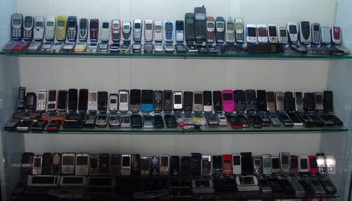 Collection of Nokia mobile phones
