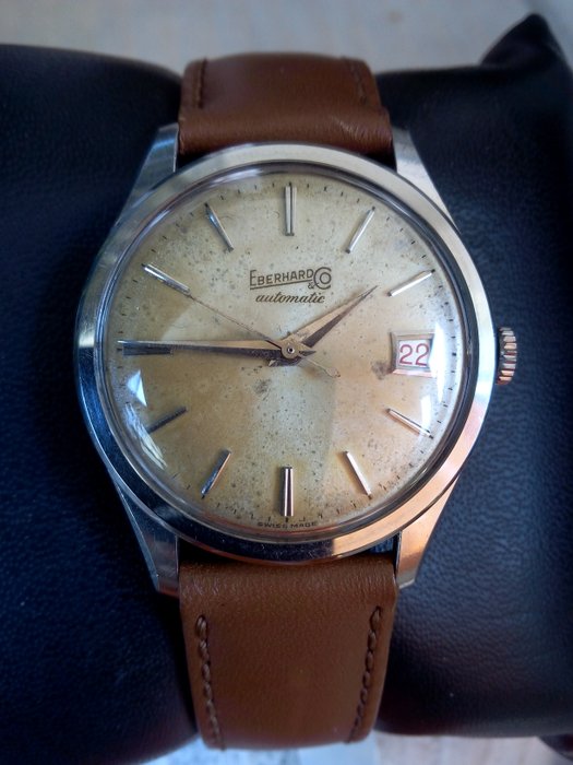 EBERHARD & Co. Men's wristwatch, 1960s.