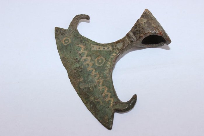 Rare Ancient Antique Bronze Viking Amulet Pendant AXE AX 9th-11th Century AD#334 