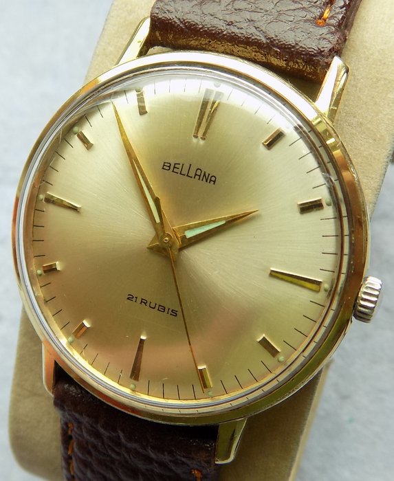 DB BELLANA 21 rubies, service watch nr. D 46740 -- men's wristwatch from the 150s to 1960s -- rare collector's item