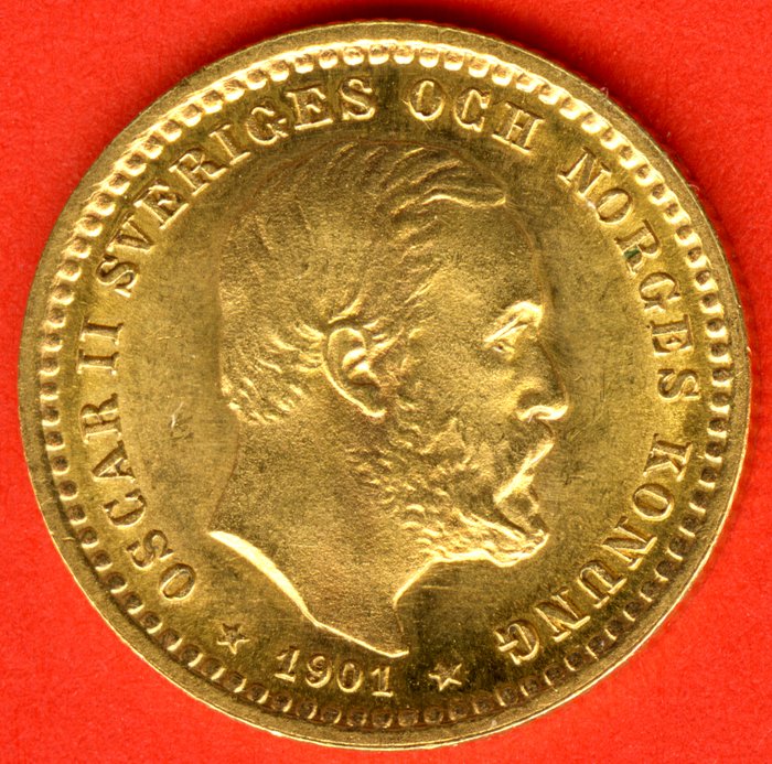 Sweden - 5 Kronor 1901 Oscar II - gold - Catawiki