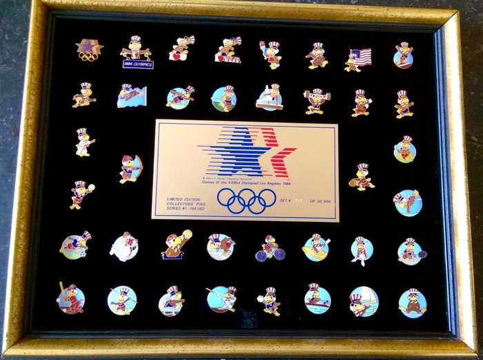 Los Angeles 1984 Olympic Pin  ~ Thank You L.A ~ Summer Games~Designs by Magarit 
