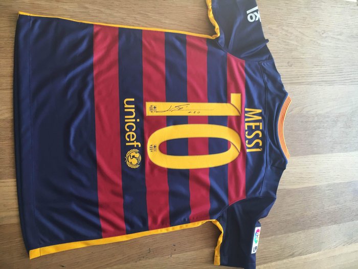 messi autographed jersey