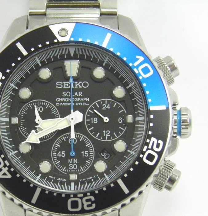 Seiko Solar Chronograph Divers V175-0AD0 – Men's wrist watch