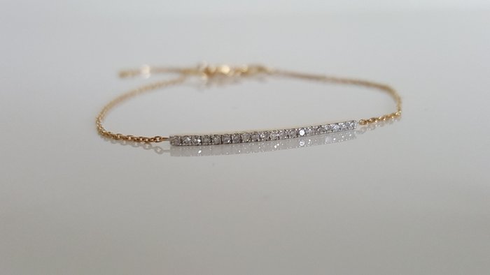 Spiksplinternieuw zeer fijne gouden armband met diamanten - Catawiki VU-18