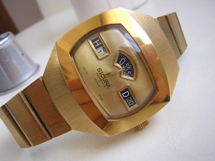 Sicura Breitling Jump Hour – Relógio de pulso para homem de cerca de1960