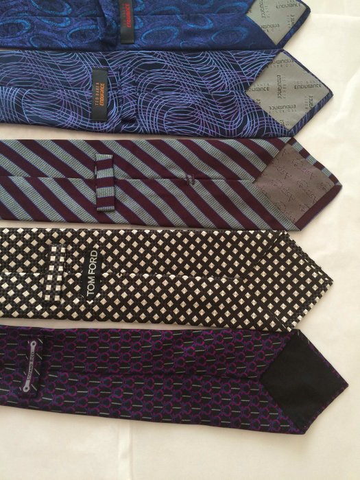 7 X silk ties - Hermès, Tomford, Asprey of London, Stefano Ricci, Ted ...
