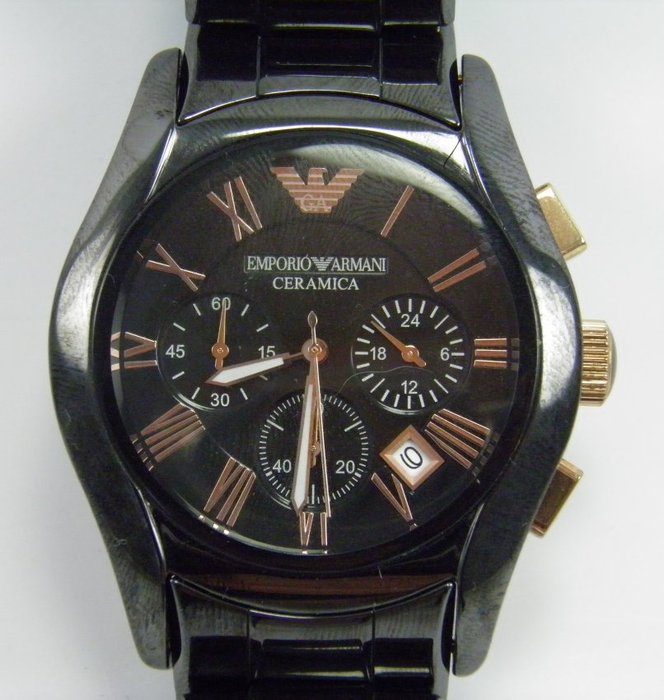 Emporio Armani Ceramica Chronograph AR1410 – Men's wrist - Catawiki