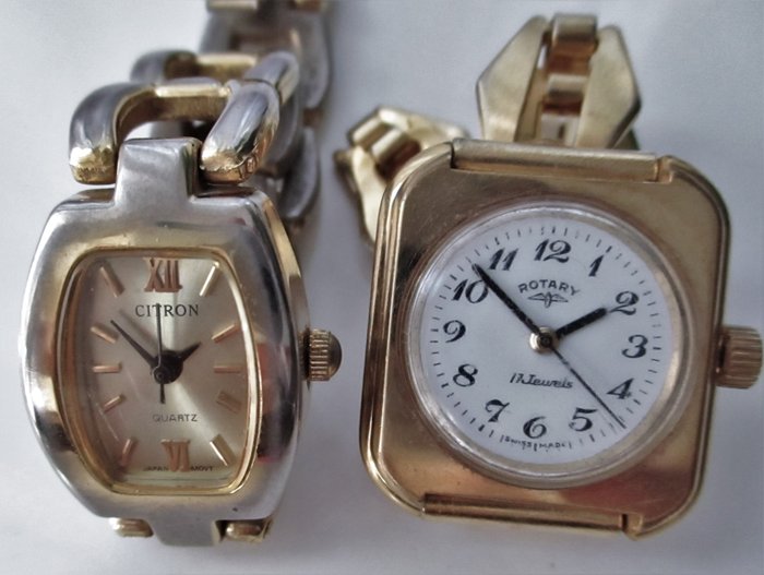 Relojes de pulsera vintage de señora Rotary / Citron – Años 70
