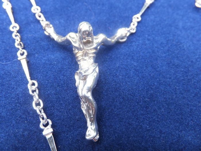 Silver Necklace After ¨the Christ Of Saint John Of The Cross¨ By