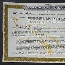 Inc Klondike Big Inch Land Co Original Deed of Land 