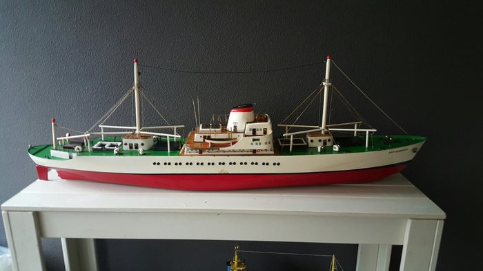 Model of the 1958 built MS Cap Domingo cargo ship  