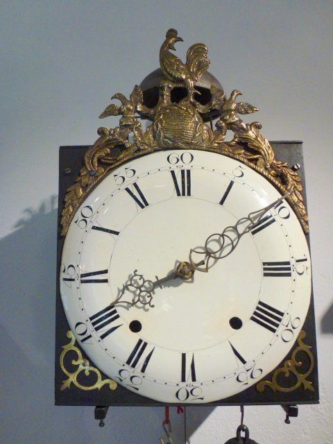 Comtoise-Uhr mit Hahn, etwa 1770