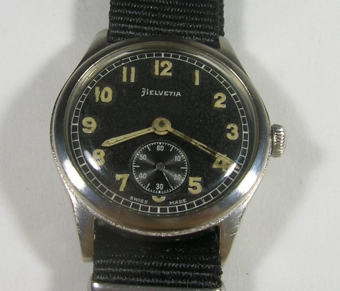 Helvetia – WWII German Military 1939 –  Men's – Military Wristwatch