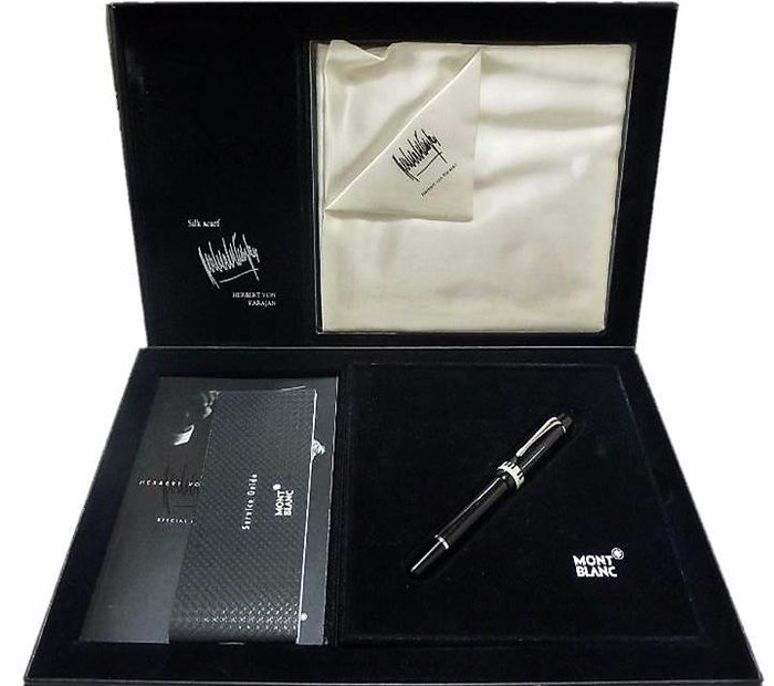 Montblanc Herbert Von Karajan fountain pen in box and with handerchief - Unused