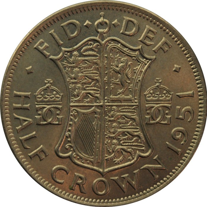 half crown coin 1950