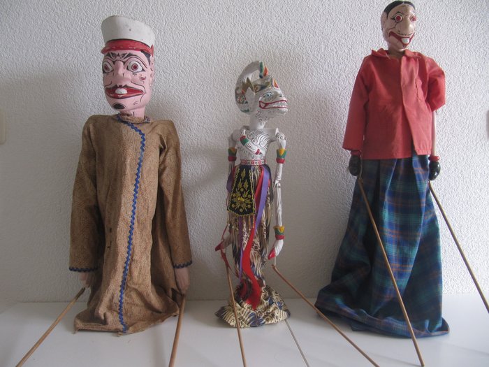 Three special wayang golek puppets - Java - Indonesia - Catawiki