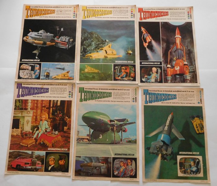 Thunderbirds - Complete 6-delige set  tijdschriften van Albert Heijn - sc - (1968)
