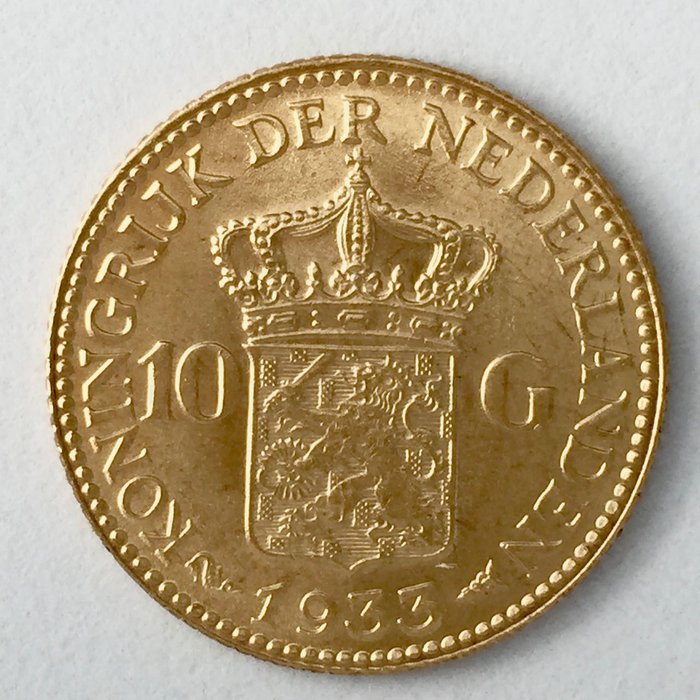Nederland - 10 gulden 1933 Wilhelmina - Goud - Catawiki