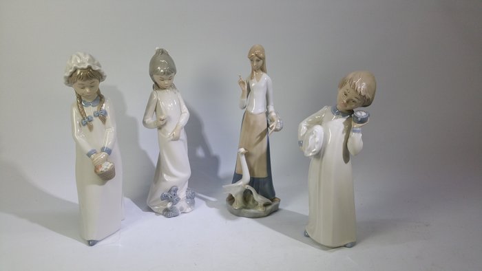 Spanish Porcelain> 3x Figurine Zaphir, 1x Figurine Casades