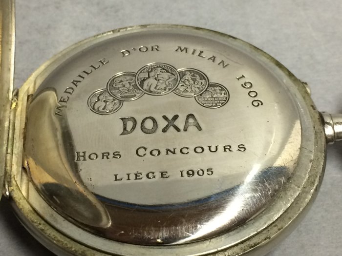 Doxa pocket watch with erotic scene on dial – from around 1940/1950