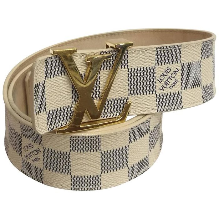 Louis Vuitton - Damier Azur Belt with LV buckle - Catawiki