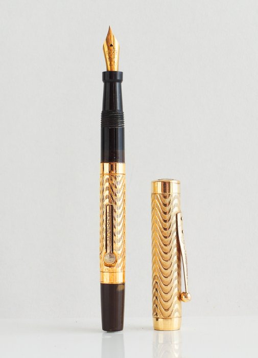 Morrison's: vintage fountain pen: special decor: heavy gold plated 1920