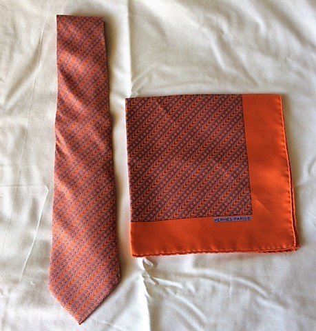 Hermes Paris - Tie \u0026 Matching Pocket 