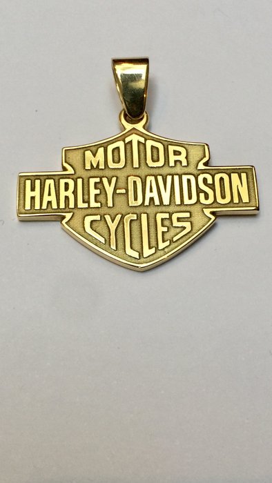 Ouro maciço - Placa Harley-Davidson.