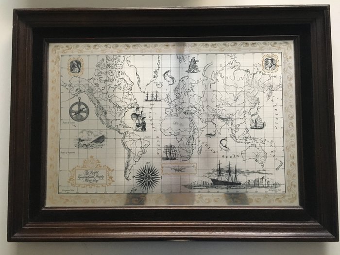 Franklin Mint - The Silver Map - Royal Geographical Society