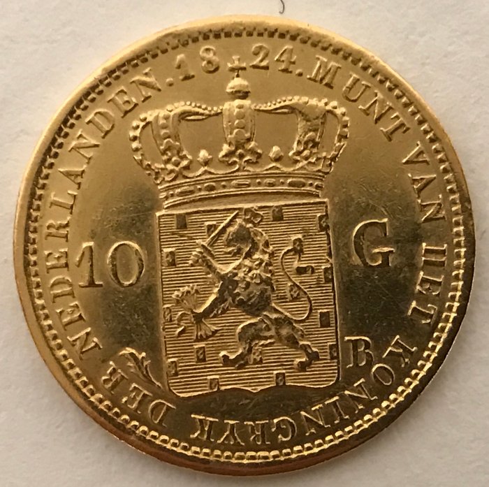 The Netherlands - 10 guilders 1824 B William I - gold