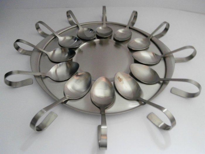 Sola-12 x Sorbet spoons on a tray