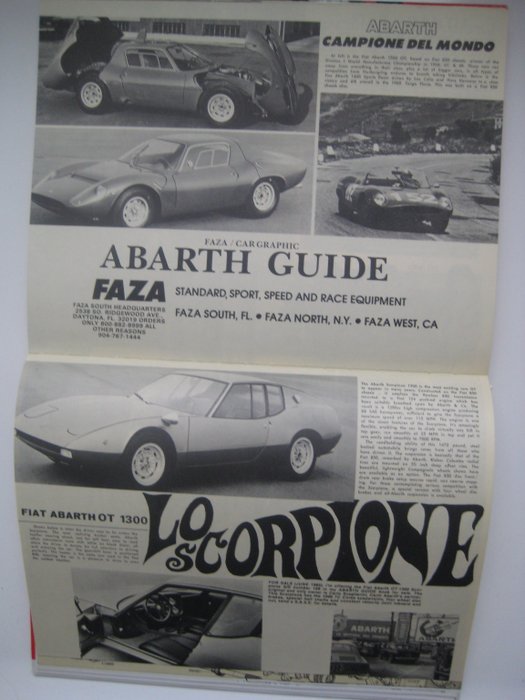 King Of Small Cars Vintage Abarth Fiat Alfred Cosentino Abarth Guide Sticker