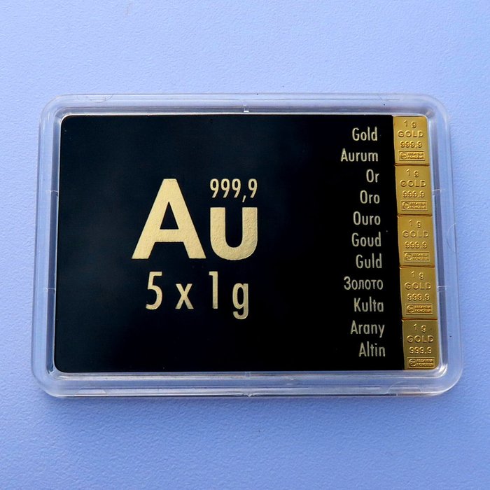 5 gram - Gull .999 - Valcambi - Med sertifikat