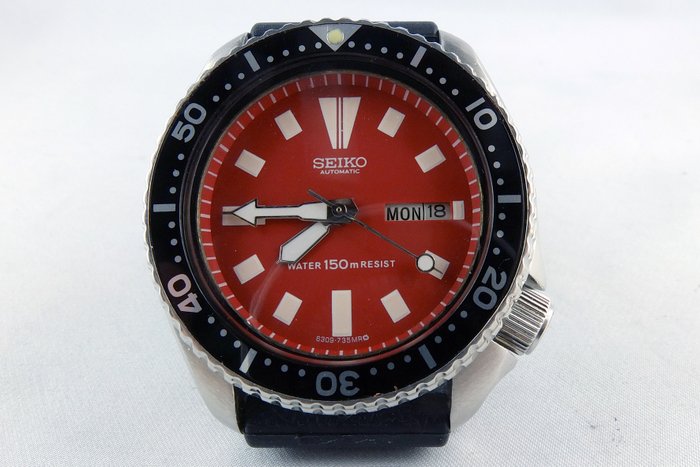 Seiko Scuba Vintage Diver's Watch 6309-729A 150m Red Dial - Catawiki