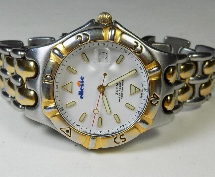 Ellesse 03-0033 - Two Tone - 1990's - Screw Crown - 200M Diver - Men's Wristwatch