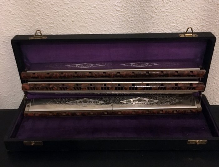 Hohner Polyphonia # 8 triple chord harmonica, 1932-1937, very rare