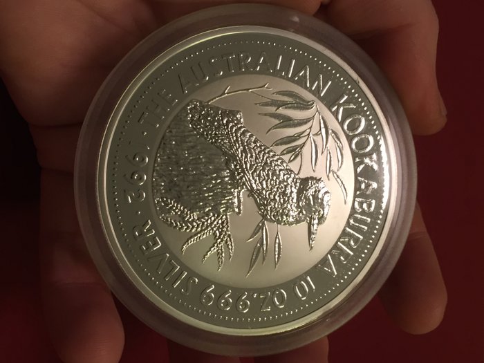 Australia – 10 dollari del 1992 "Kookaburra" – 10 once (circa 311 g) di argento