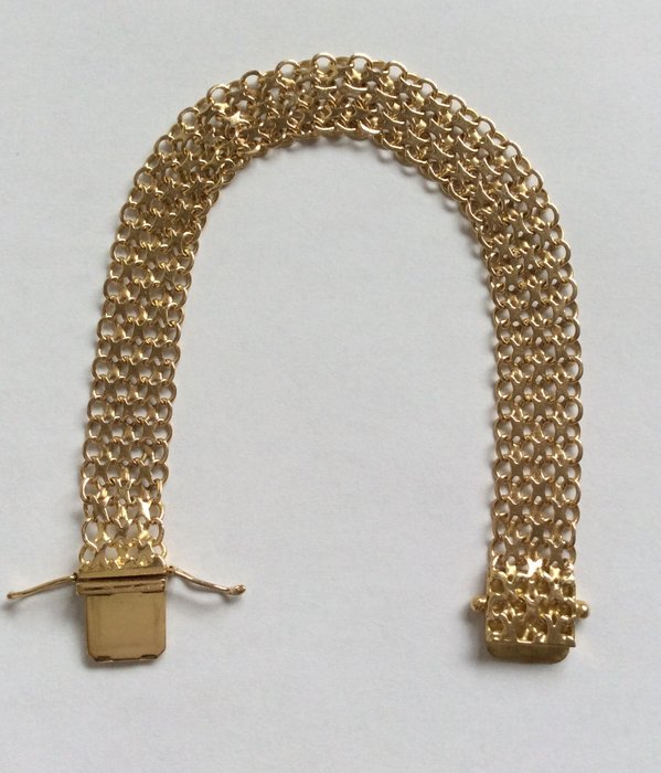18 kt gouden armband x-schakel uit 1962 Zweden