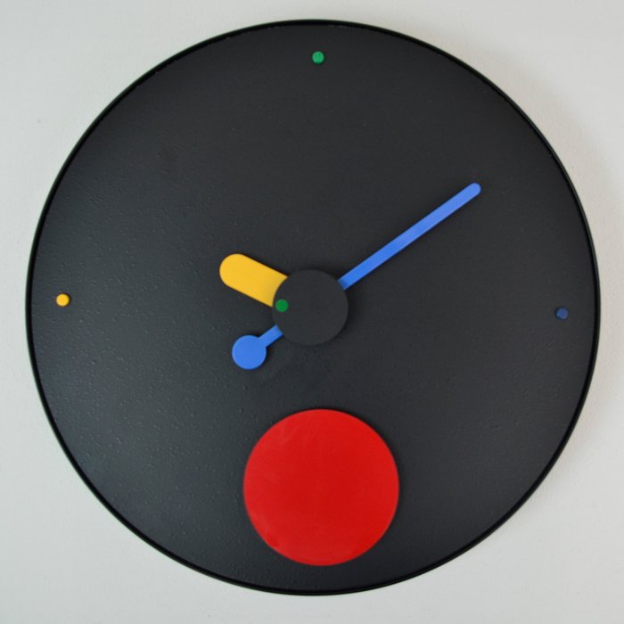 Raul Barbieri & Giorgio Marianelli for Rexite – Post modern ‘Contrattempo’ wall clock
