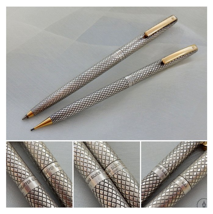 Vintage Sheaffer Imperial Sterling Silver Ballpoint Pen & Mechanical Pencil | Near Mint Vintage Condition