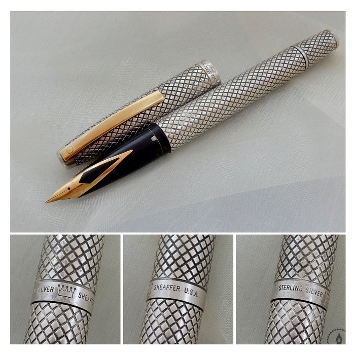 Vintage Sheaffer Imperial Sterling Silver Touch Down Fountain Pen | 14K Medium Nib  | Near Mint Vintage Condition