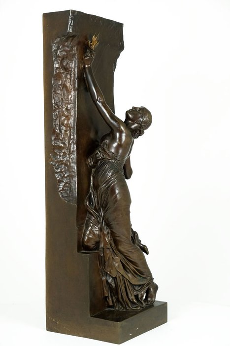 Henri-Michel-Antoine Chapu (1833-1891) - bronze sculpture entitled ‘La Jeunesse’ - France - 2nd half of the 19th century