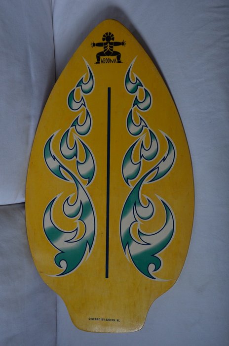 Gebro Aroona - Vintage wooden body board / surfboard