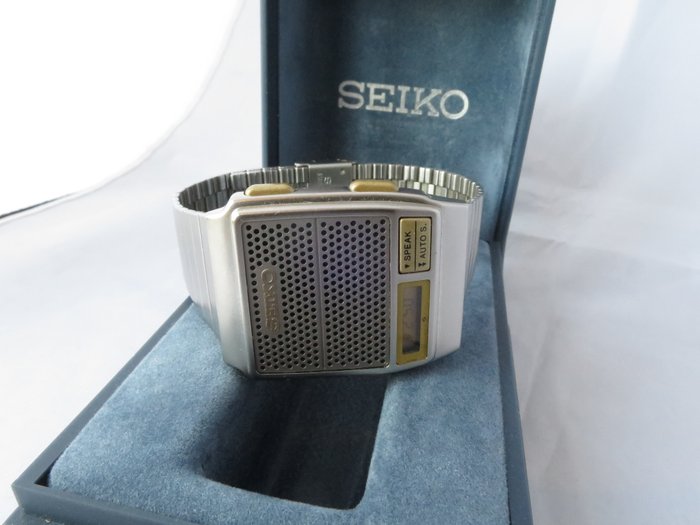Seiko A965-4000 vintage LCD "talking watch" – Men's watch 1980s