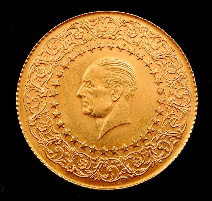 Türkei – 100 Kuruş, 1968, Kemal Atatürk – Gold