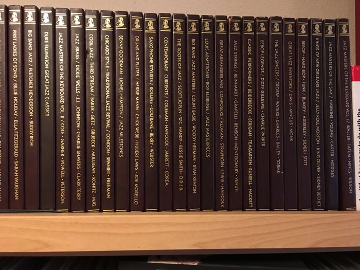 The Greatest Jazz Recordings of All Time by the Franklin Mint Record Society, 1986, Made in Sweden, in leather-type boxes