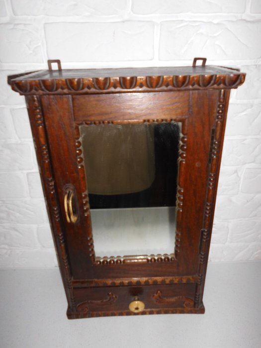Beautiful Antique Medicine Cabinet With Mirror Glass Catawiki