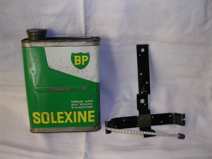 BP solexine petrol can with holder - for solex - 1950’s/1960’s